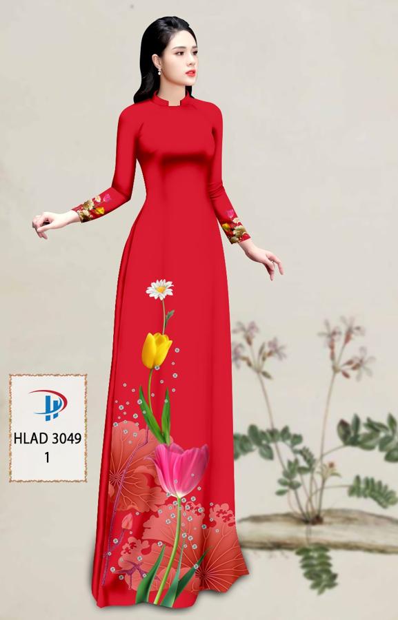 Vải Áo Dài Hoa Tulip AD HLAD3049 6